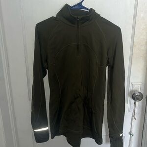 Lululemon Olive Green Long Sleeve Athletic Fleece